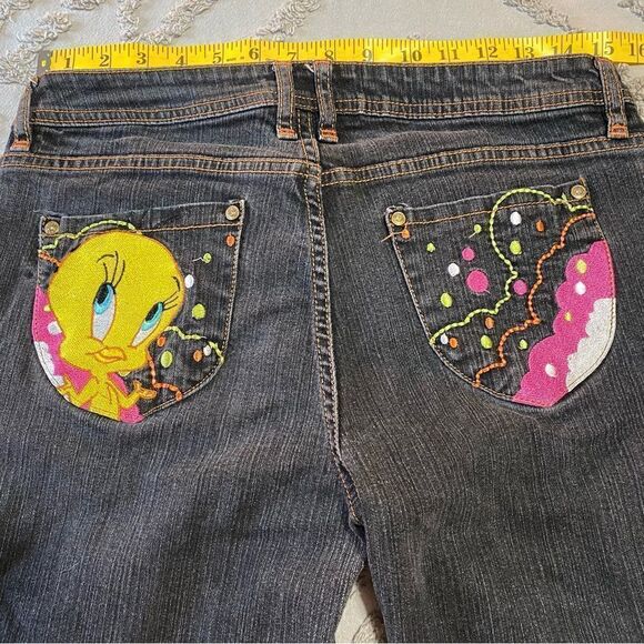 VINTAGE Tweety Bird bootcut jeans size 11 - Picture 8 of 12